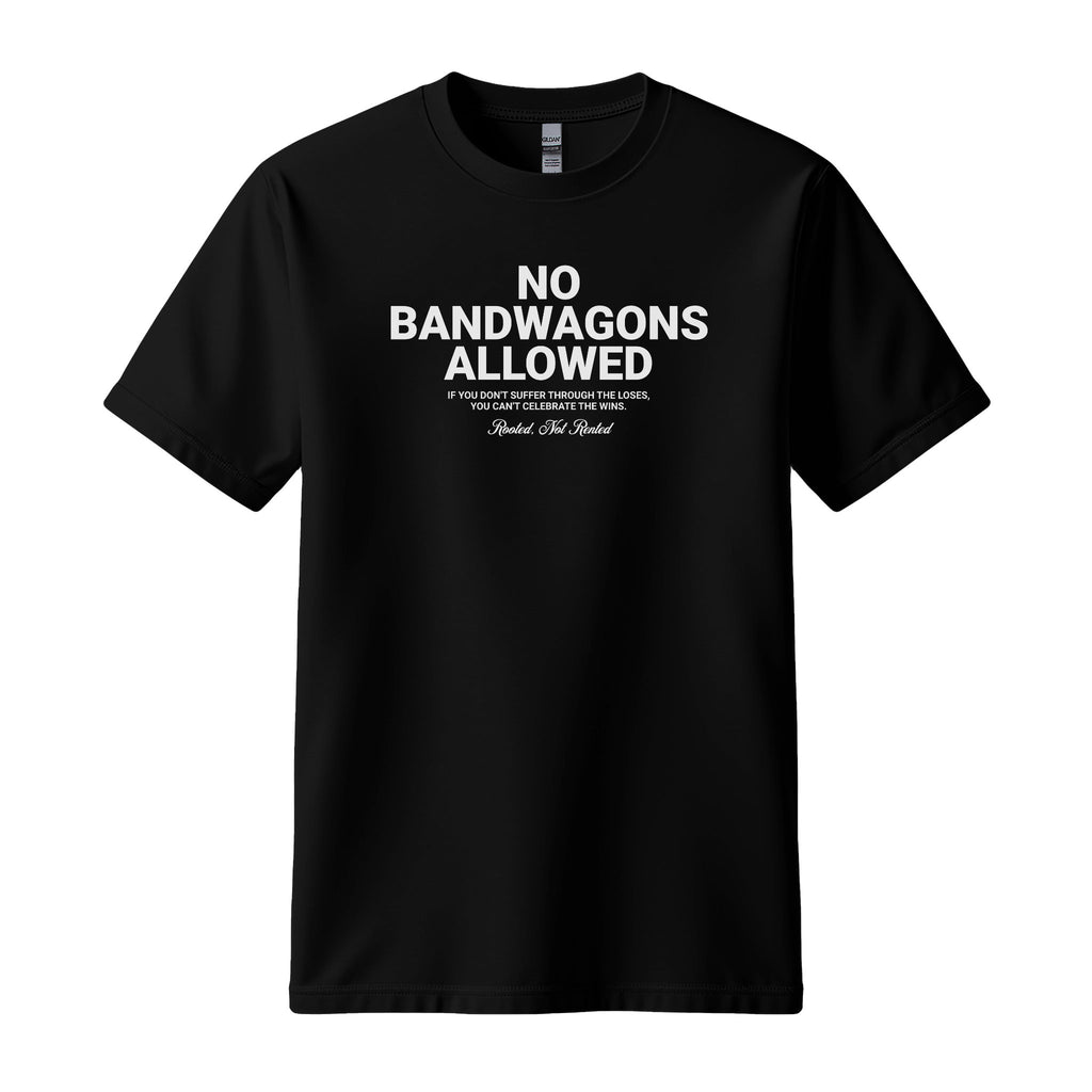 No Bandwagons Allowed Tee - Black/White
