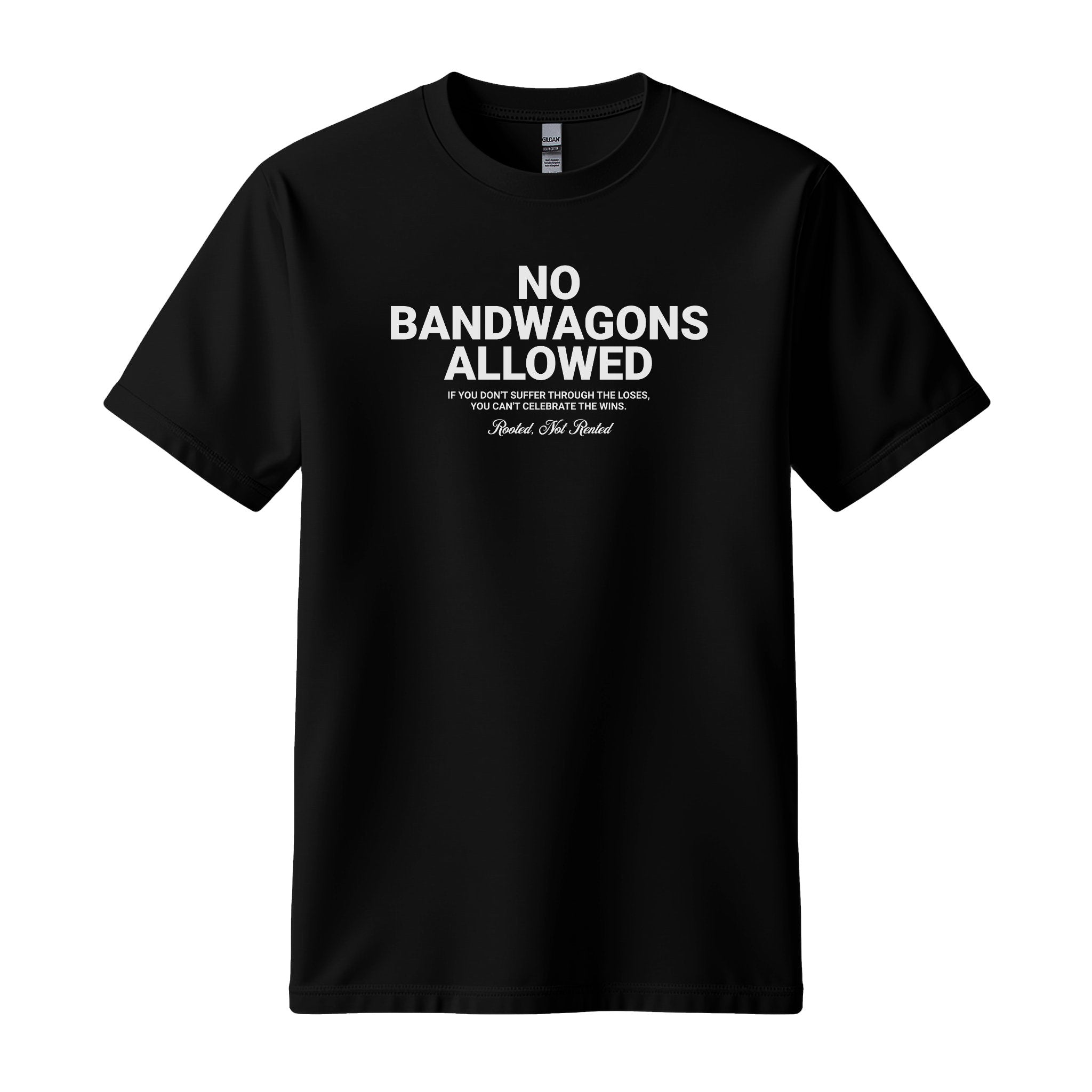 No Bandwagons Allowed Tee - Black/White